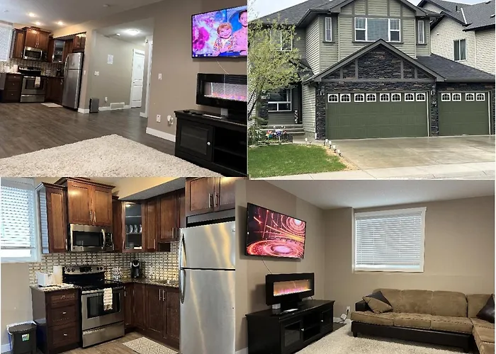 Spacious Private Walkout Entire Suite Close To Yyc, Dt, Shops, Stampede & Mountains With Many Amenities In Panorama Hills Nw - 4 Can Sleep